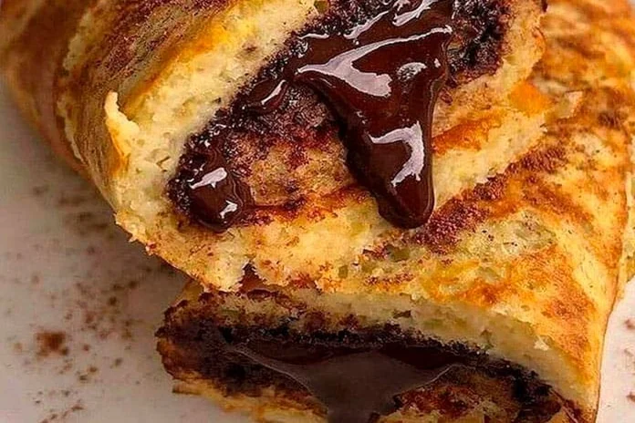 receita de panquecas de banana com chocolate