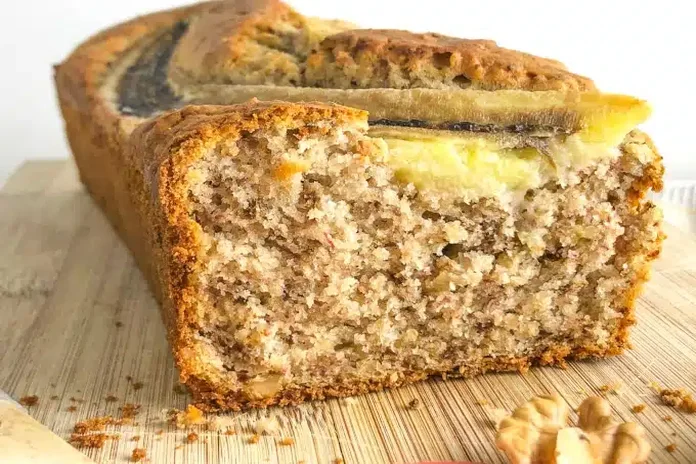 receita de pão de banana com nozes fácil