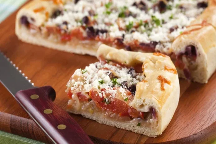 receita de torta italiana de cebola tomate e azeitona
