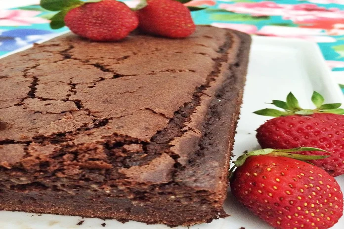 receita fácil de brownie fit com chia