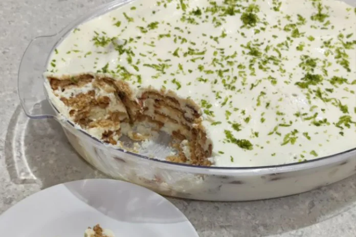 receita de pavê de limão de liquidificador simples e rápido