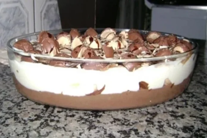 receita de pavê de bombom com biscoito champagne
