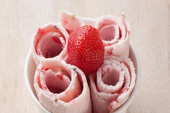 receita de sorvete de rolo tailandês