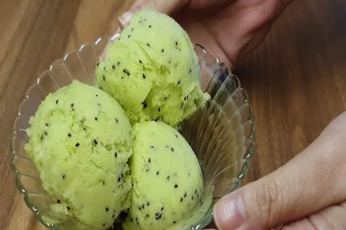 receita de sorvete de kiwi caseiro