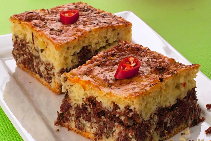 receita de torta de carne-seca de liquidificador
