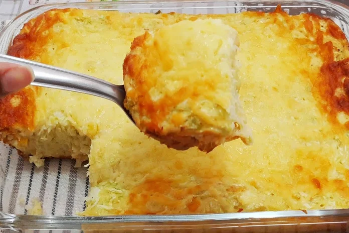 torta rápida de repolho cremosa