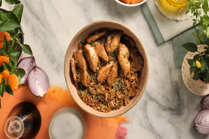 peito de frango no arroz frito