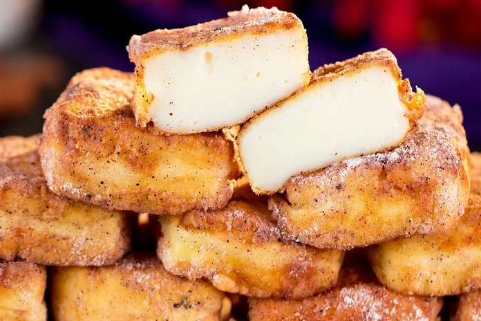 leite frito depois que eu aprendi essa sobremesa eu faço toda semana