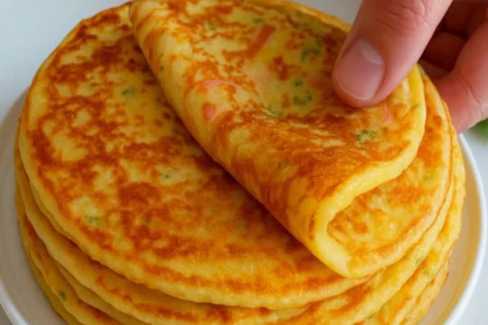 panqueca de queijo fofinha na frigideira