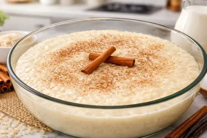 arroz doce tradicional bem cremoso